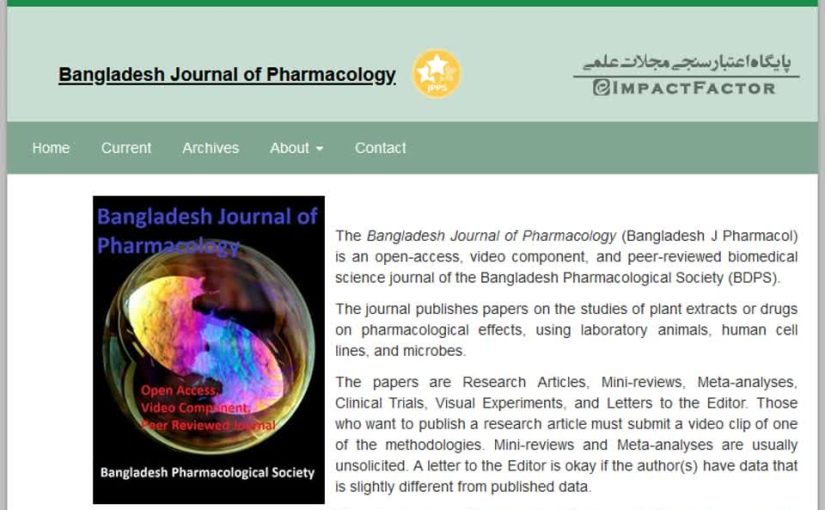 ژورنال Bangladesh Journal of Pharmacology